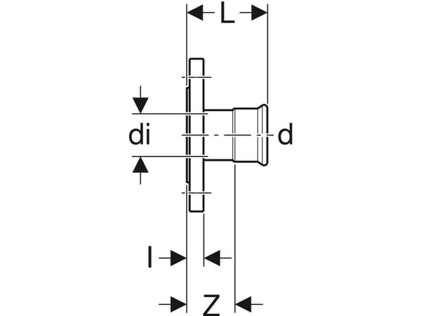 Geberit 33738, Letkun välikappale, Ruostumaton teräs