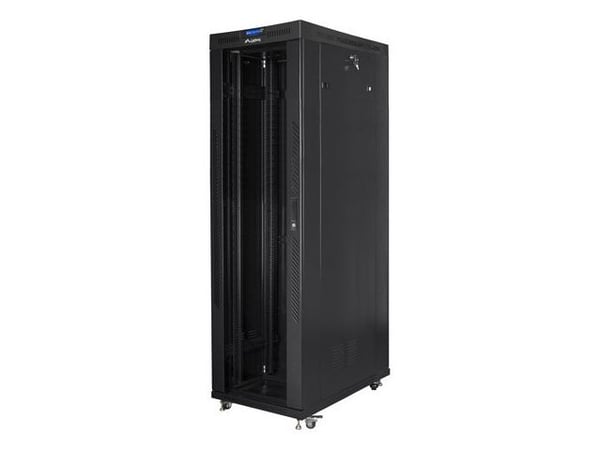 19" 42U 600X1200 MUSTA LASIOVI LCD LANBERG ASENNUSTELINE (FLAT PACK)