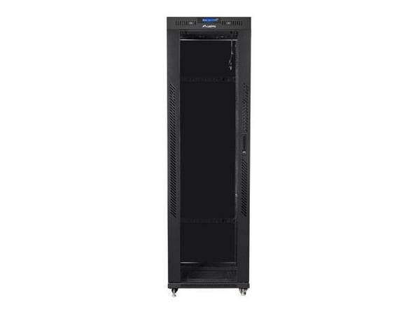 19" 42U 600X1200 MUSTA LASIOVI LCD LANBERG ASENNUSTELINE (FLAT PACK)