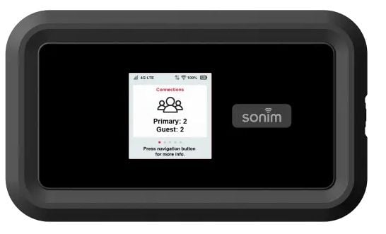 Sonim H100 4G, Mobilnettverksmodem, Sort, Bærbar, LCD, 3,66 cm (1.44"), 802.11a, 802.11b, 802.11g, Wi-Fi 4 (802.11n), Wi-Fi 5 (802.11ac)