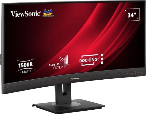 Viewsonic VG3456C, 86,4 cm (34"), 3440 x 1440 piksler, UltraWide Quad HD, LED, 5 ms, Svart