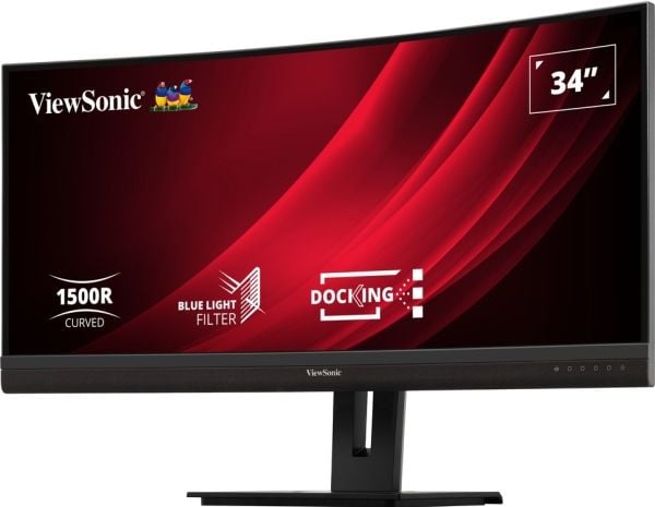 Viewsonic VG3456C, 86,4 cm (34"), 3440 x 1440 piksler, UltraWide Quad HD, LED, 5 ms, Svart