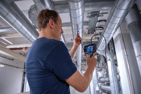 Bosch GIC 12V-5-27 C PROFESSIONAL, 1280 x 720 piksler, 12,7 cm (5"), 75°, 8,3 mm, Flexible-Obedient-sonde, Svart, Blå