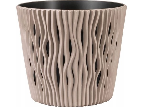 Pott Sandy Round 16x19 cm, lys brun