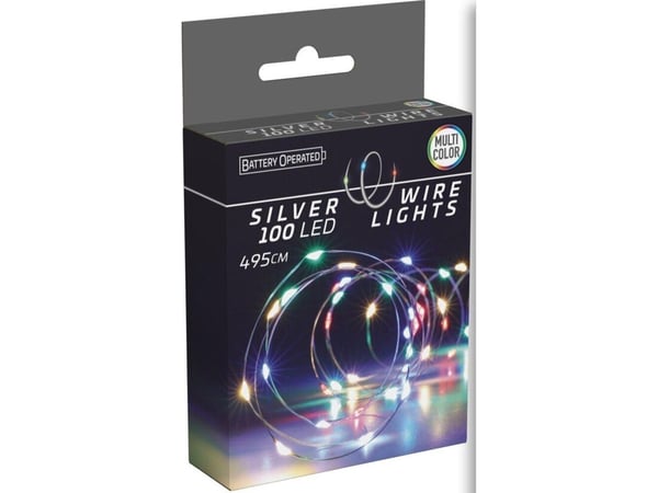 Lampki choinkowe Christmas decoration Lampki druciki na baterie girlanda 100 LED multikolor