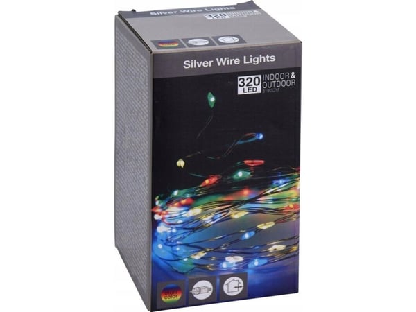 Julelys Christmas decoration batteridrevne ledninggirlander 320 LED multicolor