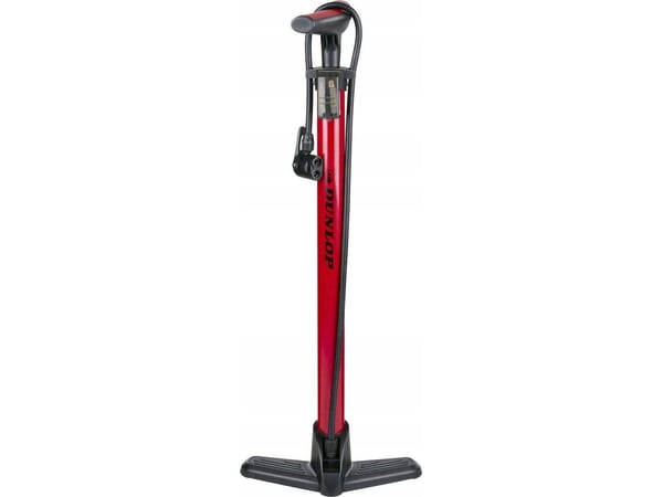 Dunlop pumpe til verksted-/sykkel 174 psi (12 bar) rød