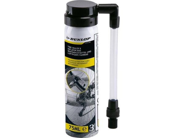 TÄTNINGSSPRAY FÖR CYKELSLANGAR MED UNIVERSALVENTIL 75ML DUNLOP