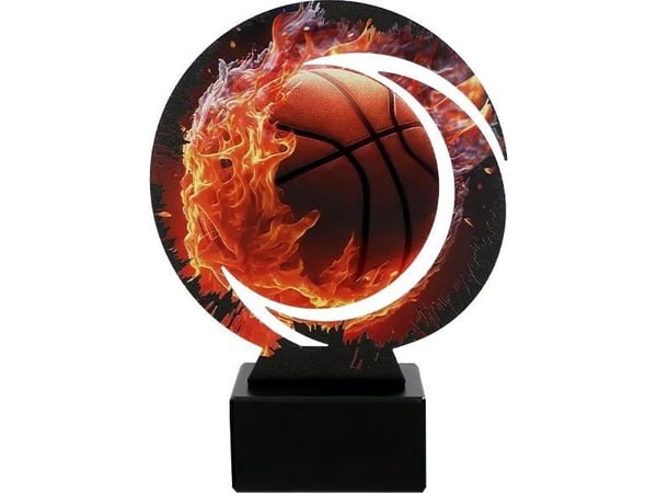 Victoria Sport pokal i metall med marmorbase - Basketball