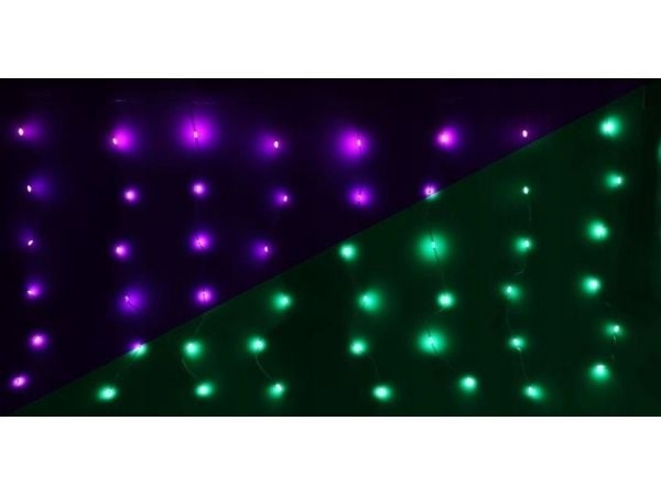 Julelys CORTINA julelysgardin ute/inn 240 LED 600x60 cm med pilot RGB