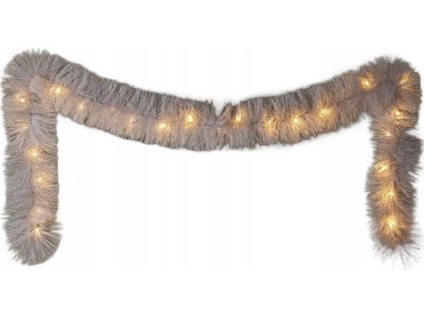 Joulukoriste Springos Koristeellinen kranssi 270cm 26led valkoinen
