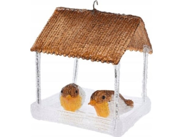 Joulukoriste BIRD HOUSE LED DECORATION 185X165X230MM BRONZE