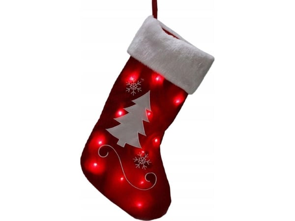 Julepynt Cup&You Skarpeta gave-strømpe stor 41 cm 12 LED - juletre