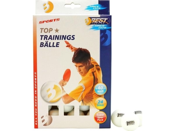 Best Sporting bordtennisbollar för träning 24 st. vit