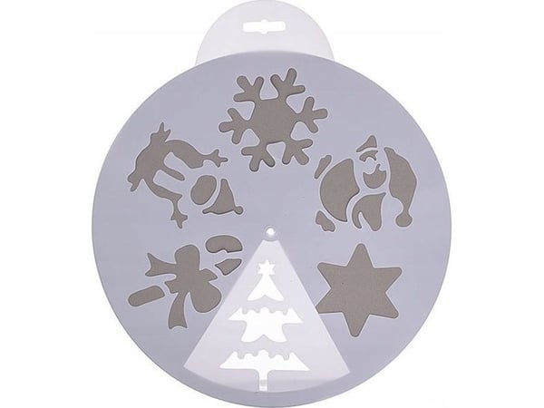 Julepynt-mal for kunstig snø 30 cm - 6 mønstre