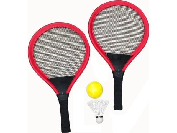SETT MED 2 RACKETTER SHUTTLE BALL FOR TENNIS BADMINTON ENERO LEKER