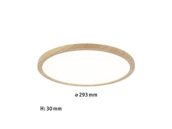 Paulmann 71028, 1 ampuller, LED, 3000 K, 1600 lm, IP44, Hvit, Tre