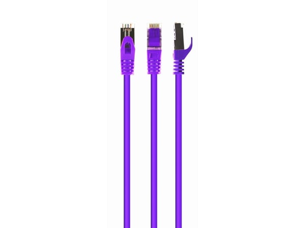 Cablexpert - Koblingskabel - RJ-45 (hann) til RJ-45 (hann) - 6.2 mm - S/FTP - CAT 6a - halogenfri, formstøpt, uten hindringer - purpur