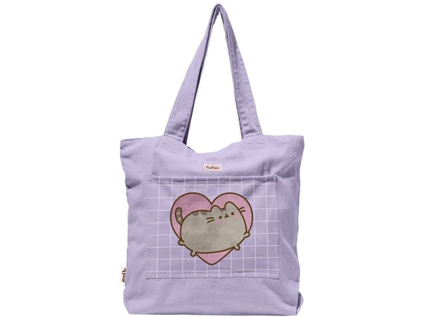 Pusheen bomullsveske på skulder fra Moments-kolleksjonen (37 x 41 cm)