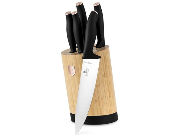 Berlinger Haus knivset Bh-2752 Black Rose i bambukblock Berlinger Haus knivset Bh-2752 Black Rose i bambukblock