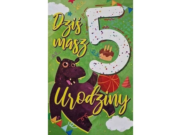5-årsdagen guttkort
