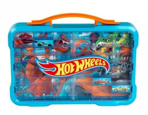 Hot Wheels -kotelo, jossa on valaistu logo