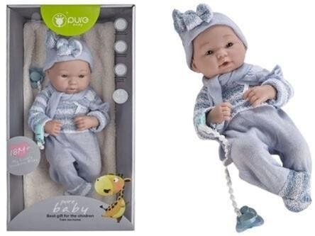 Icom babydukke med teppe 35 cm varmt tøy 7170719 19089