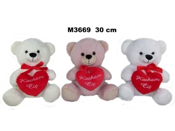 Nalle 3värinen "Rakastan sinua" 30cm 162045 mix hinta per 1 kpl