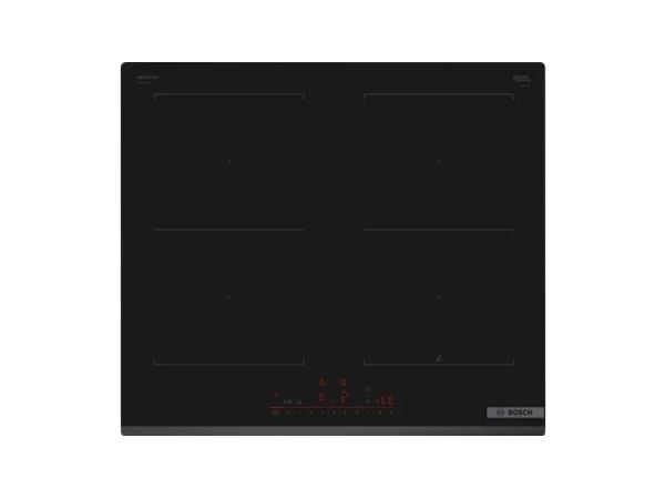 Bosch Serie | 6 PVQ631HC1E - Induksjonskomfyrtopp - 4 plater - Nisje - bredde: 56 cm - dybde: 49 cm - uten ramme, - fasett - svart