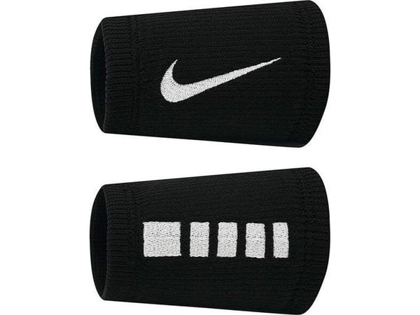Nike Elite dobbeltvidde armbånd 2-pakning svart/hvit N1006700010OS