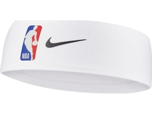 Nike Hvit frotté hårbånd med glød NIKE DRI-FIT NBA Fury