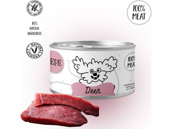 Paka Zwierzaka PEPE våtfôr til hund, hjort (jelen) 410 g