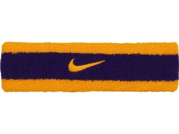 Nike hårbånd med glød Swoosh lilla/gul N0001544730