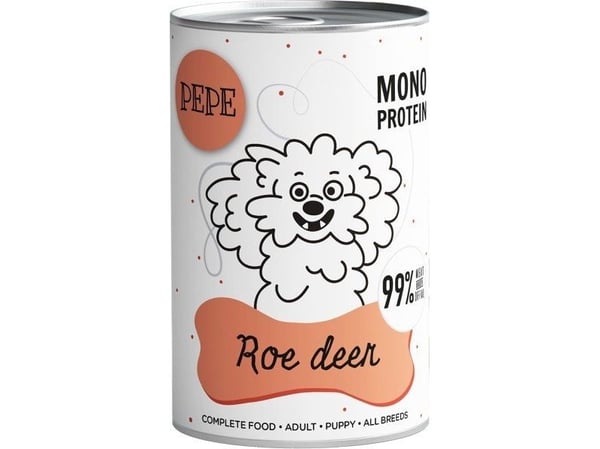 Dyrepakke PEPE Roe Deer (hjort) våtfôr 400 g