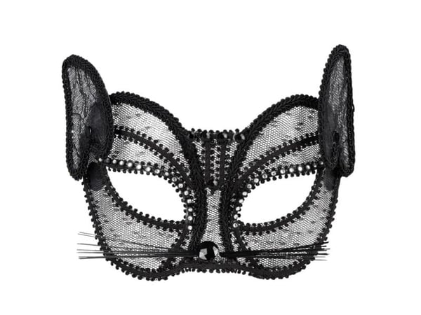 Svart katt halvmask