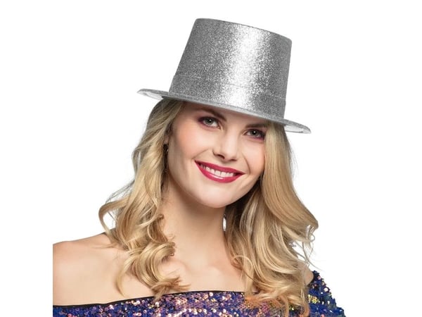 Boland 8712026042514, Hatt til kostyme, Voksen, Alle kjønn, Polyetylentereftalat (PET), Polyvinylklorid (PVC), Sølv, 250 mm