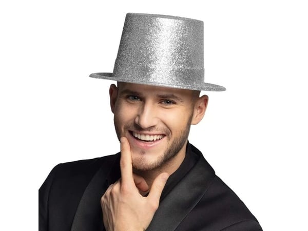 Boland 8712026042514, Hatt til kostyme, Voksen, Alle kjønn, Polyetylentereftalat (PET), Polyvinylklorid (PVC), Sølv, 250 mm