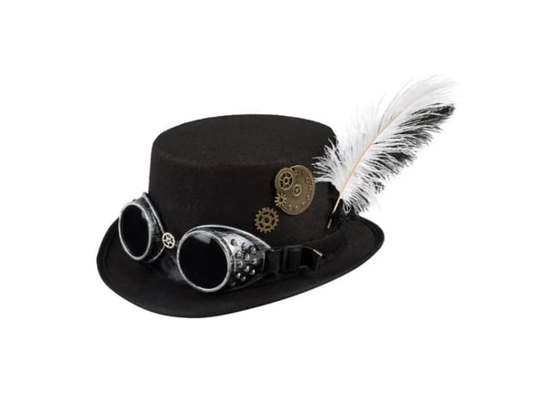 Boland 54502, Hatt til kostyme, Voksen, Alle kjønn, Feather, Polykarbonat (PC), Polyester, Polyethylen, Sort, 250 g