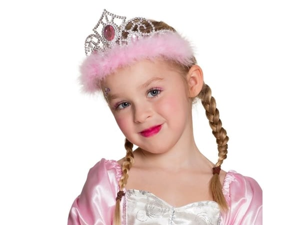 Boland 44076, Fancy dress tiara, Child, Girl, Feather, Polystyrene, Pink, Silver, CE