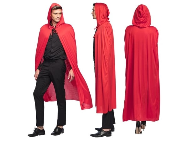 Boland 96937, Utkledningskappe, Voksen, Alle kjønn, Polyester, Rød, 1800 mm