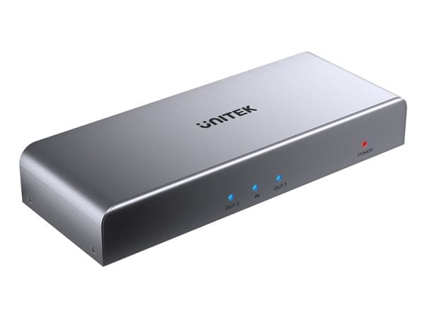 UNITEK V1130A01-EU, HDMI, 2x HDMI, 1.4b, 3840 x 2160 piksler, Grå, Metall