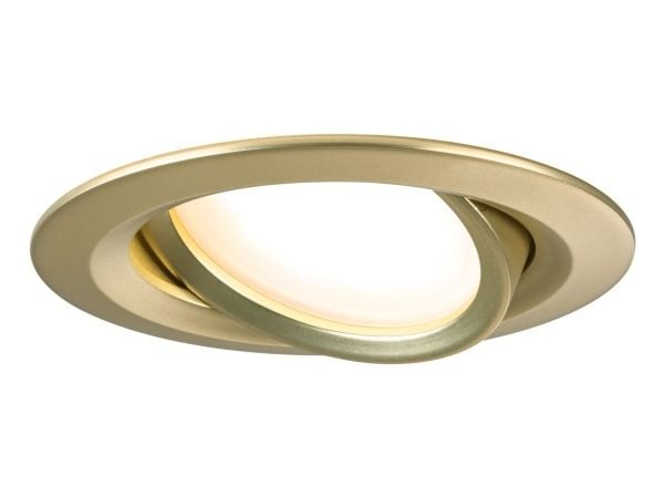 Paulmann Nova Coin, Innsunket spotlight, 3 ampuller, LED, 2700 K, 470 lm, Gull