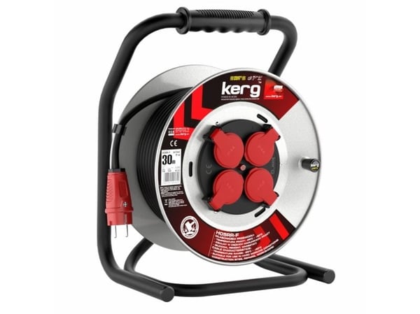 KERG W2381 30m 31.5mm2 H05RR-F 250V jatkokaapeli musta