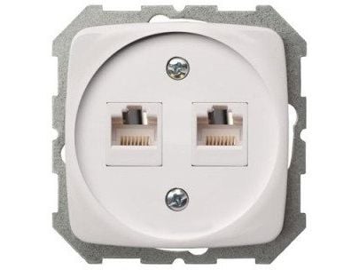 Liregus Powerp 2 pistoketta Pc suojaamaton Cat 5 valkoinen