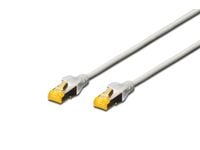 DIGITUS - Patchkabel - RJ-45 (han) til RJ-45 (han) - 25 m - S/FTP - CAT 6a - booted, halogenfri, knastfri - grå