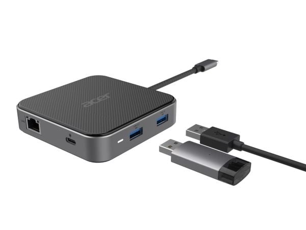 Acer 7-In-1 - Dockningsstation - USB-C - HDMI, DP - 10Mb LAN