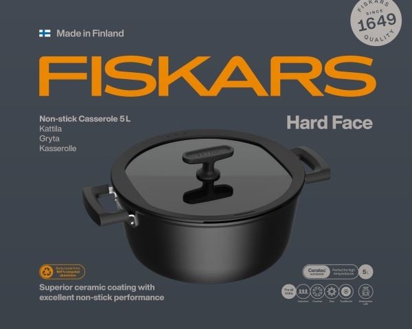 Gryta Hard Face 5 L med lock Keramisk 1075527