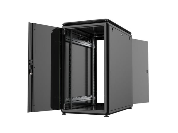 Lanview by Logon - Rack skap - 600 x 1000 mm, data line - free-standing - svart, RAL 9005 - 20U - 19"