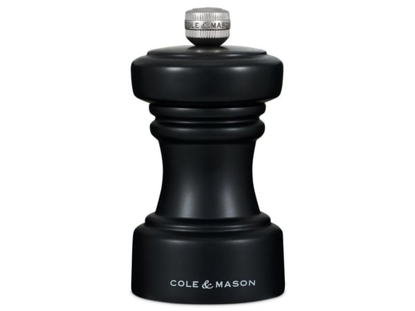 Cole & Mason H233060, Saltkvern, Sort, Bøketre, Kull stål, Kull stål, Salt, 104 mm
