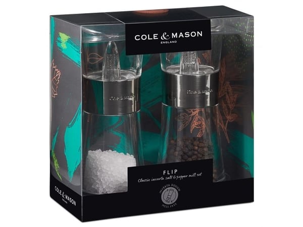 Cole & Mason Inverta Flip, Akryl, Krom, Krom, Gjennomsiktig, 154 mm
